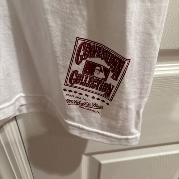 Philadelphia Phillies Retro Logo Mitchell & Ness Men’s Medium Tshirt NWT White - Picture 2 of 6